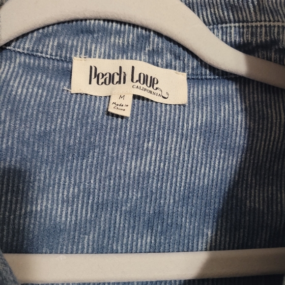 Cordoury Dip Dyed Bleached Jacket Shacket - Picture 5 of 5